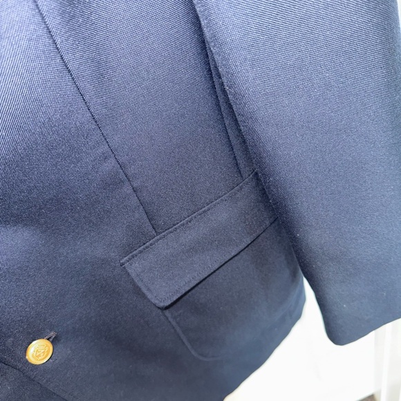 Savile Row Men's Navy Blue Blazer with Gold Buttons size 40L - Picture 14 of 16